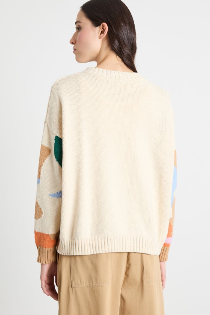 Floral intarsia jumper Intrend - 4