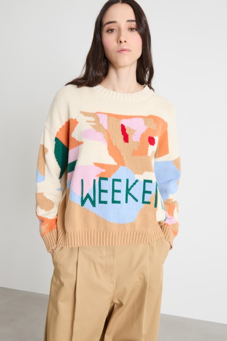 Floral intarsia jumper Intrend