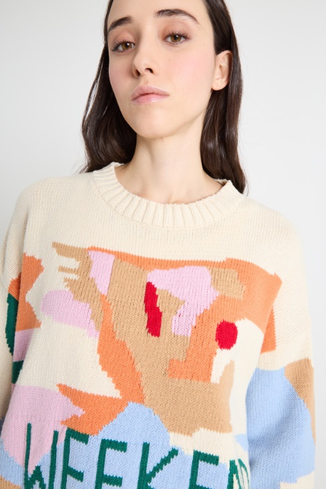 Maglia con fantasia floreale