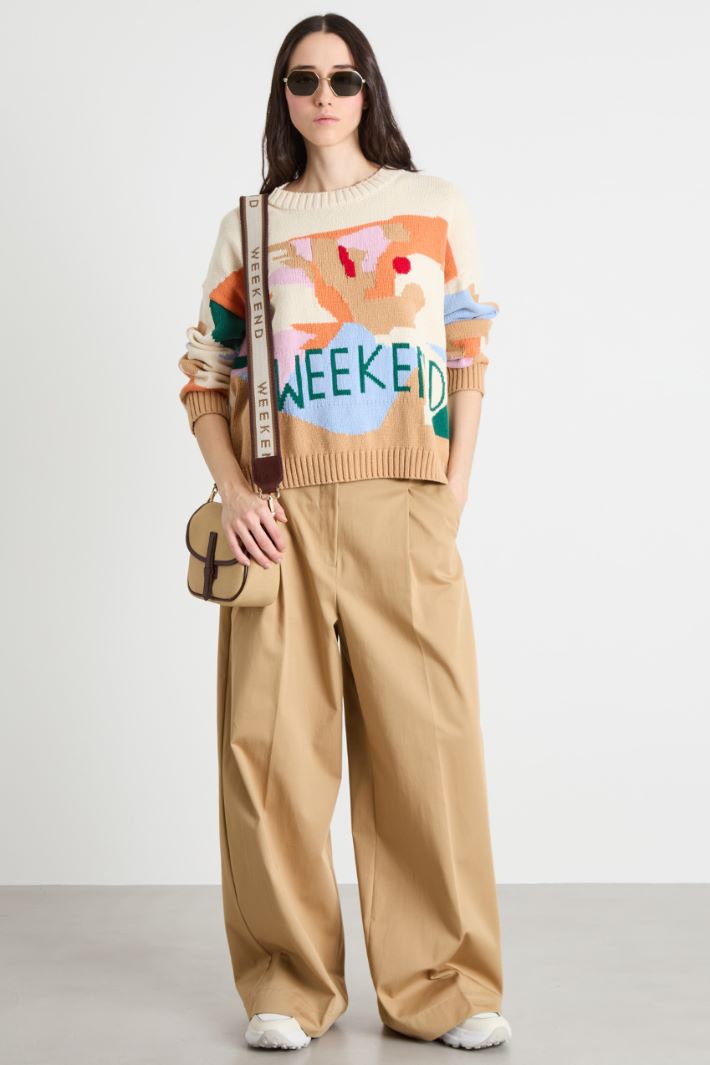 Floral intarsia jumper Intrend