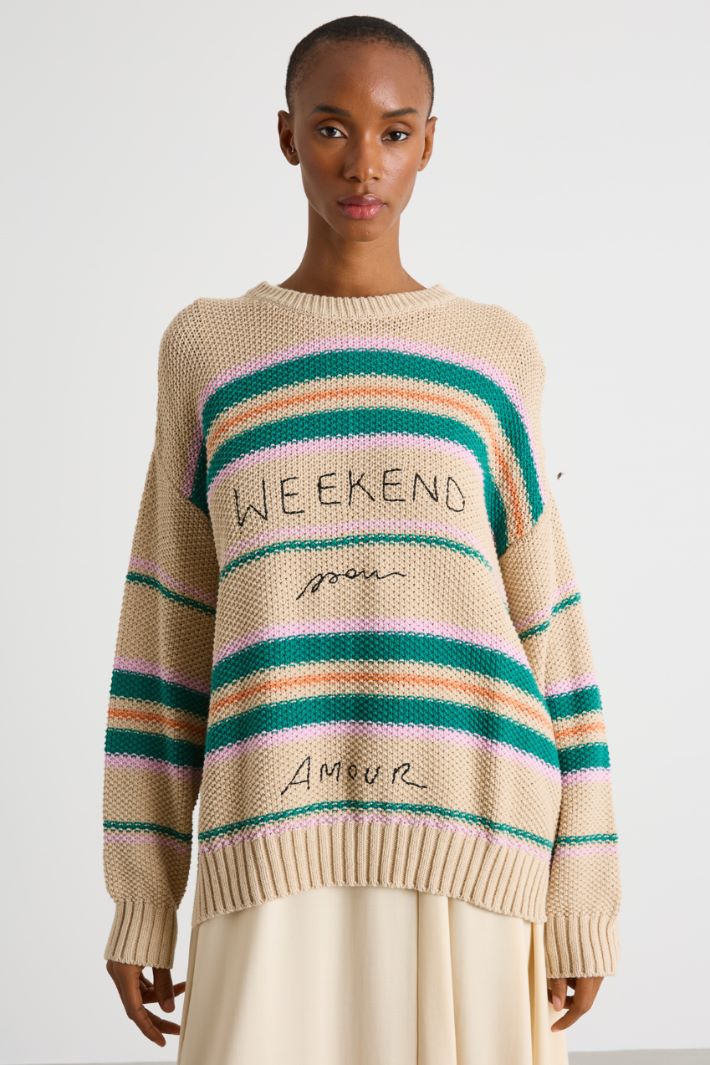 Patterned oversized jumper Intrend - 2