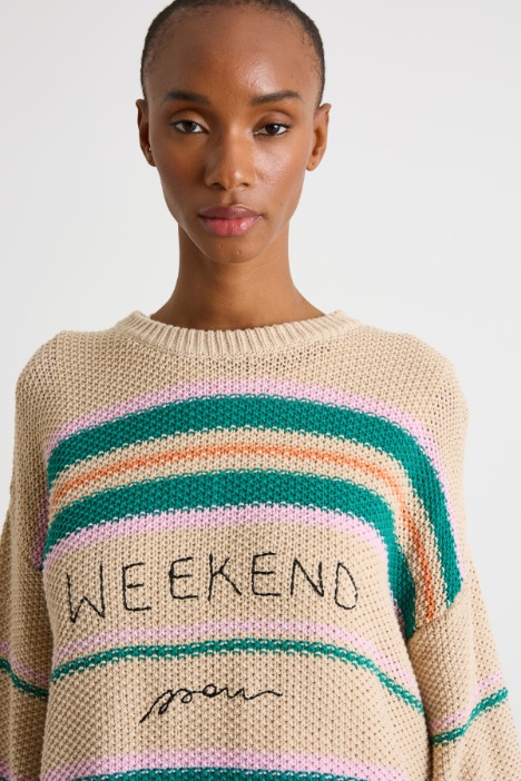 Maglia oversize con fantasia