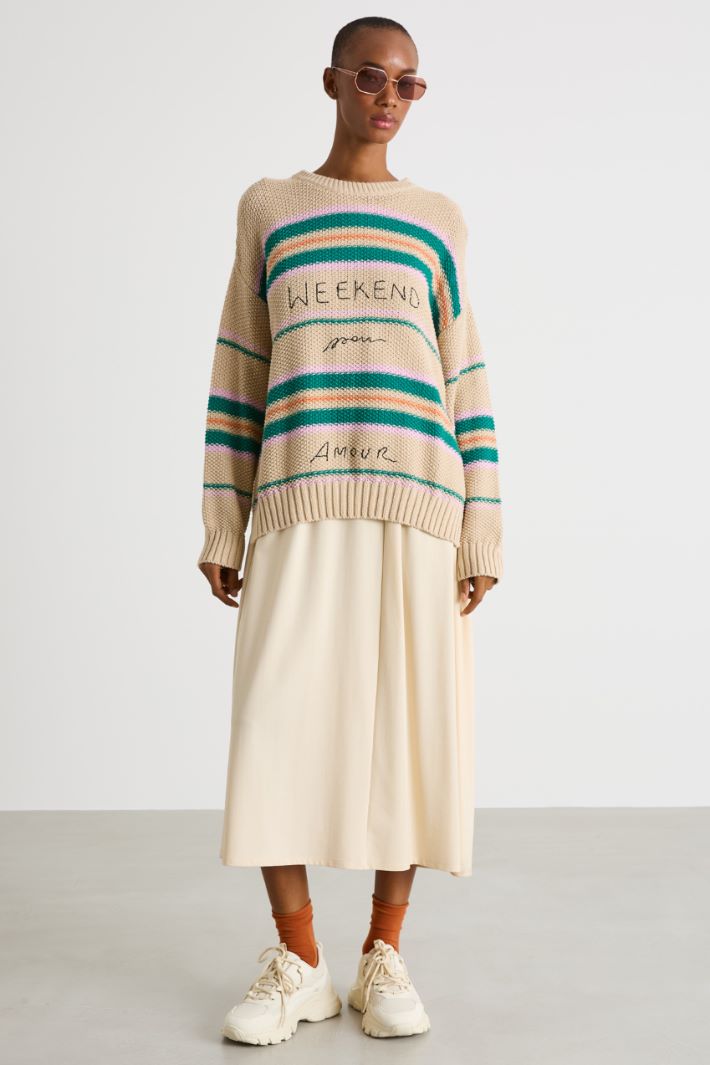 Patterned oversized jumper Intrend