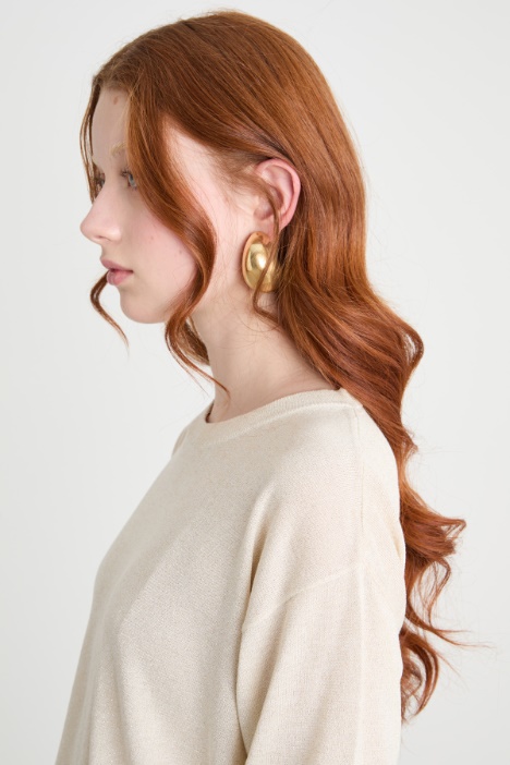 Jersey recto de cuello redondo