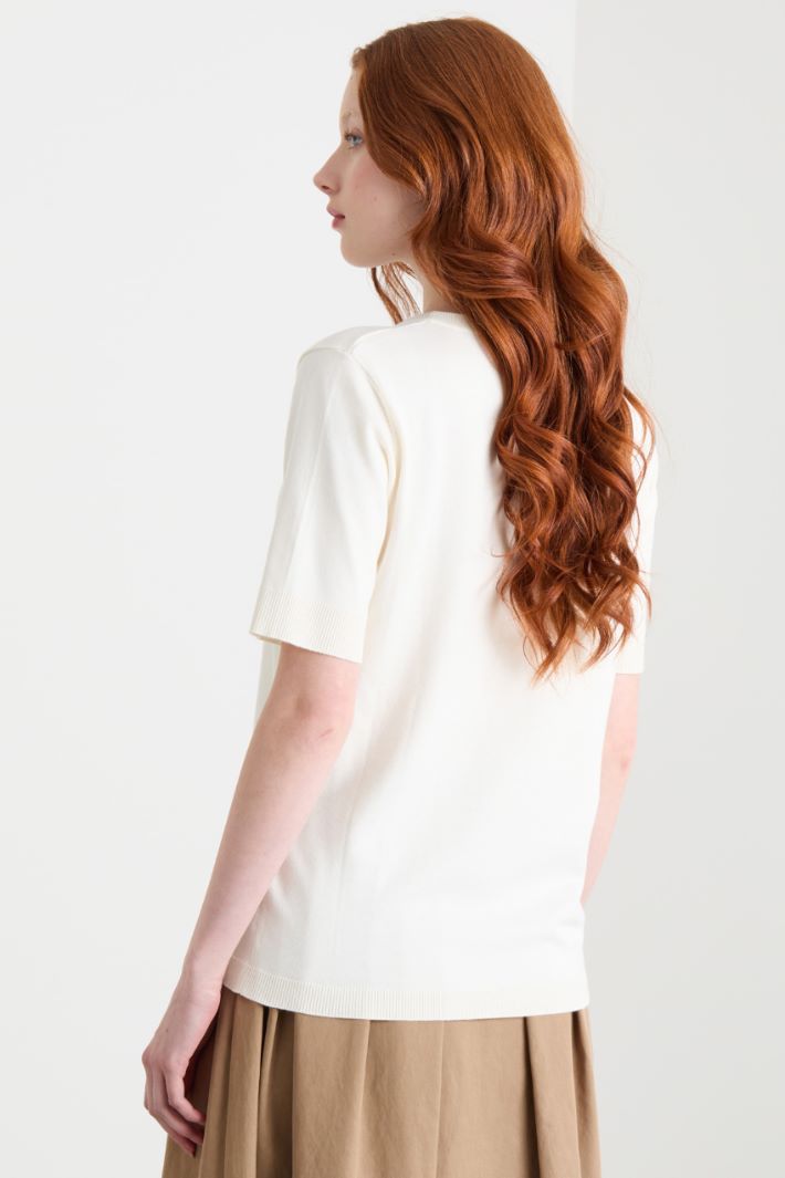 Short-sleeve knit top Intrend - 4