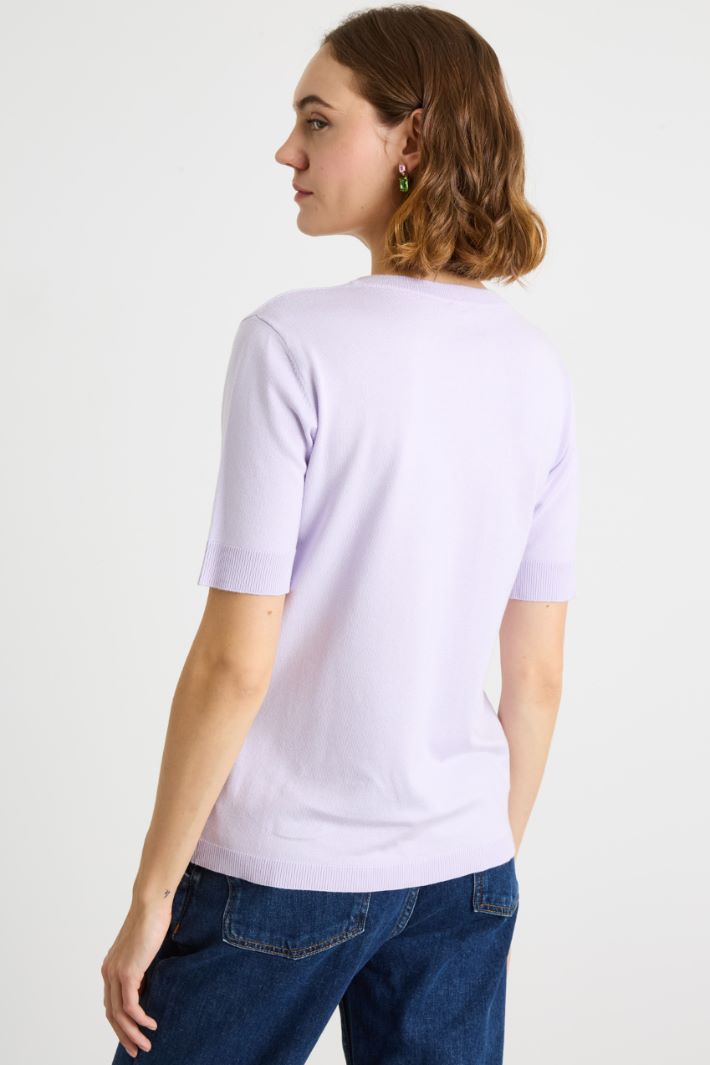 Short-sleeve knit top Intrend - 4