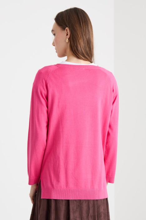 Maglia con fondo asimmetrico