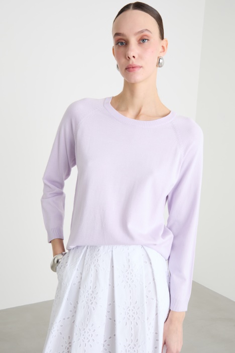 Maglia con fondo asimmetrico