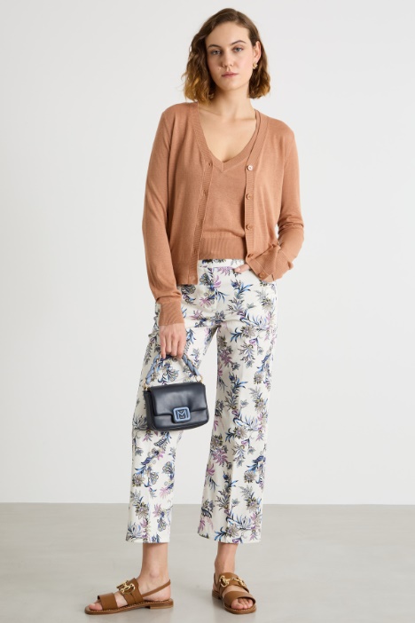 Silk and linen twin-set Intrend