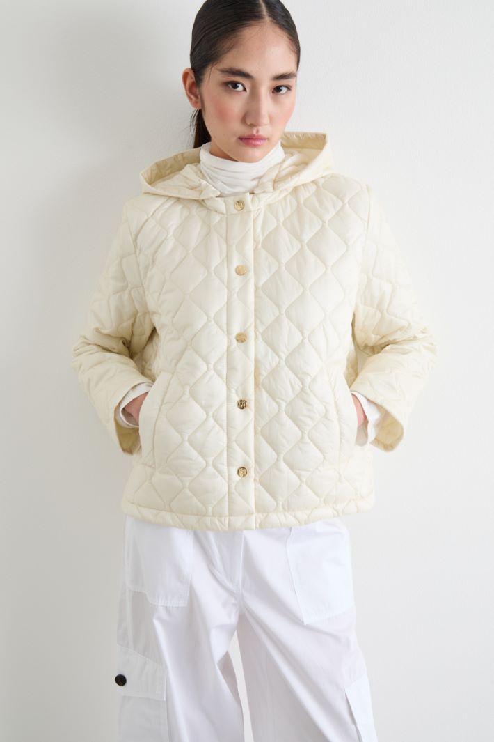 Hooded short padded jacket Intrend - 2