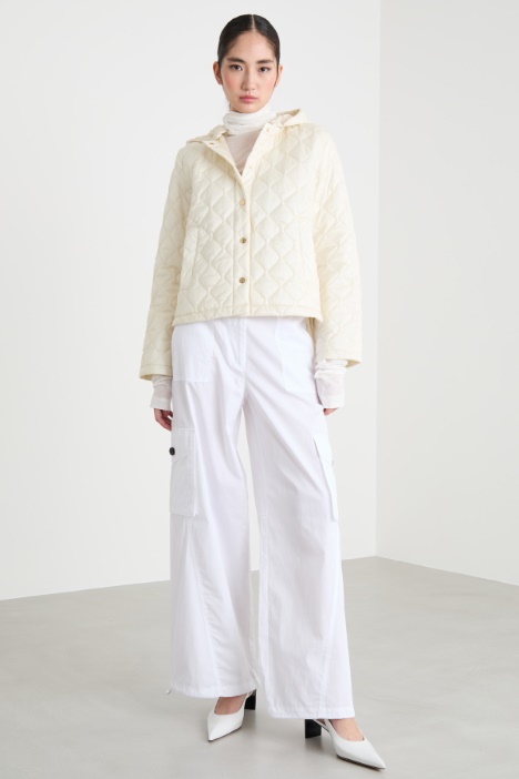 Hooded short padded jacket Intrend