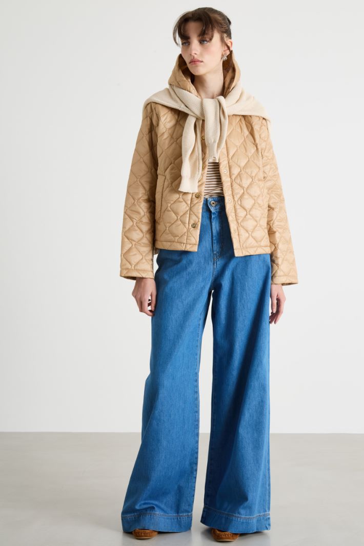 Hooded short padded jacket Intrend