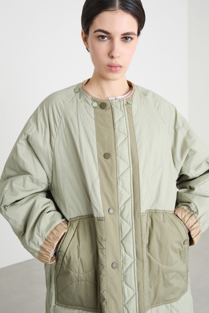 Reversible Water-Repellent Technical Canvas Parka Intrend - 3