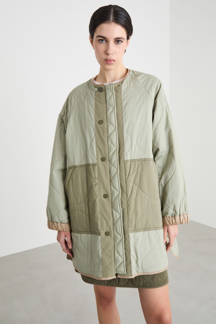 Reversible Water-Repellent Technical Canvas Parka Intrend - 4