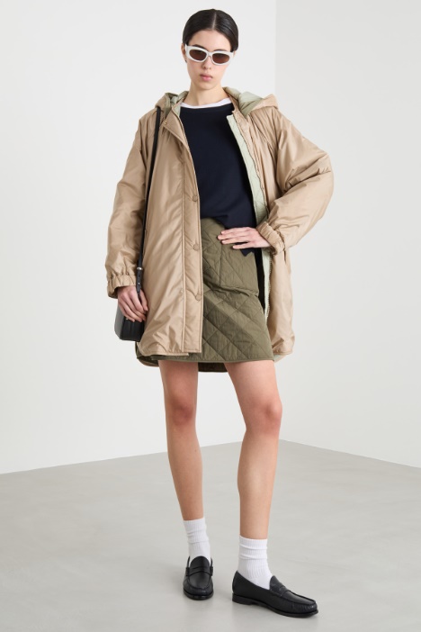 Reversible Water-Repellent Technical Canvas Parka Intrend