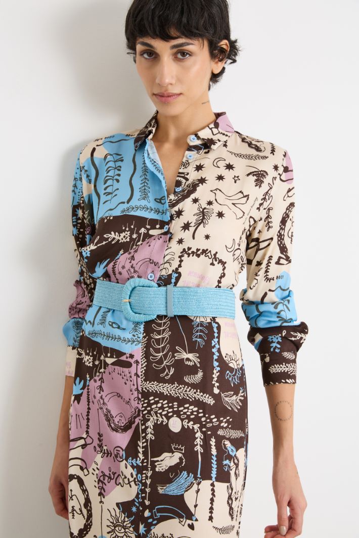 Cintura alta in rafia Intrend - 3