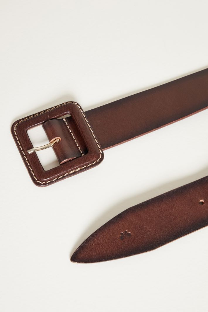 Cintura in pelle con fibbia ricoperta Intrend - 2
