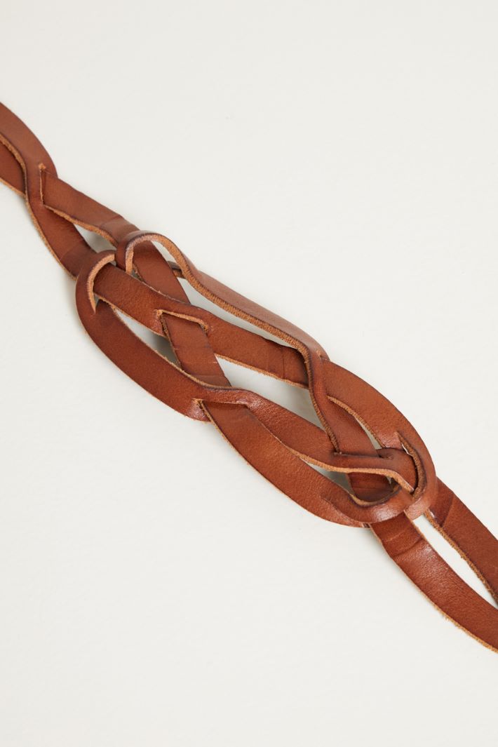 Cintura in pelle intrecciata Intrend - 2