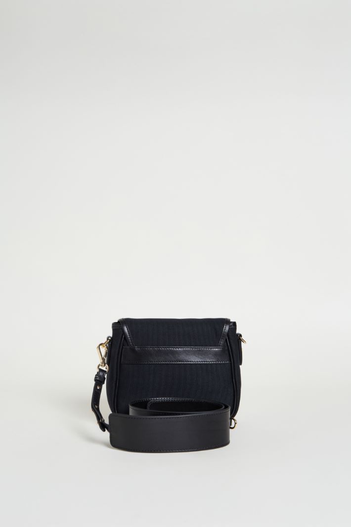 Leather-trimmed canvas shoulder bag Intrend - 3