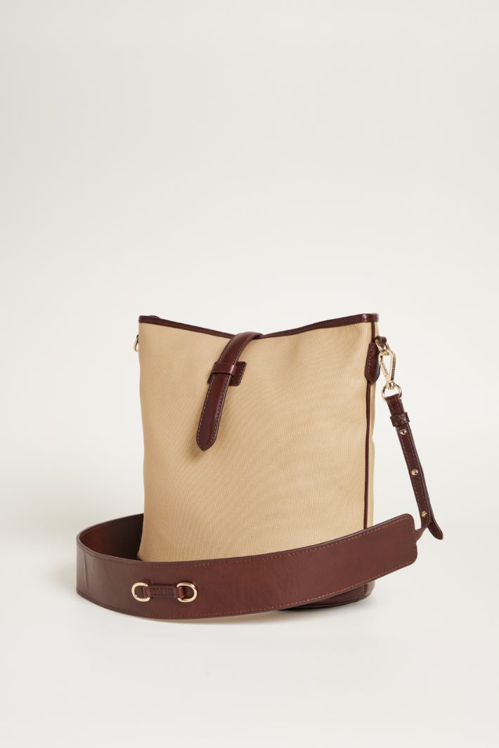 Secchiello in tela e pelle Intrend - 2