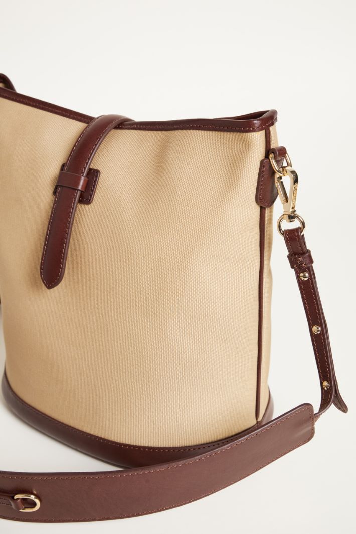 Secchiello in tela e pelle Intrend - 4