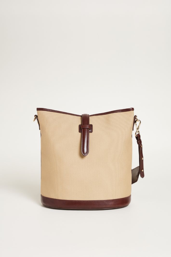 Secchiello in tela e pelle Intrend