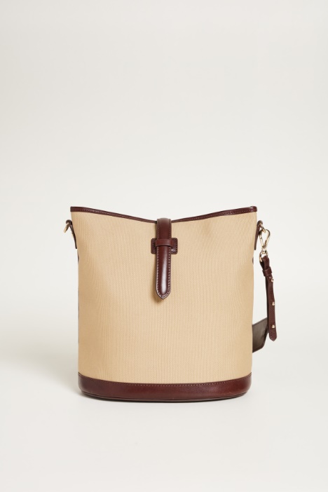 Secchiello in tela e pelle Intrend