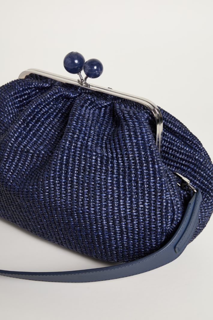 Raffia-effect fabric clutch bag Intrend - 4