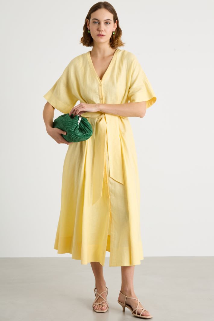 Clutch in tessuto effetto rafia Intrend - 5