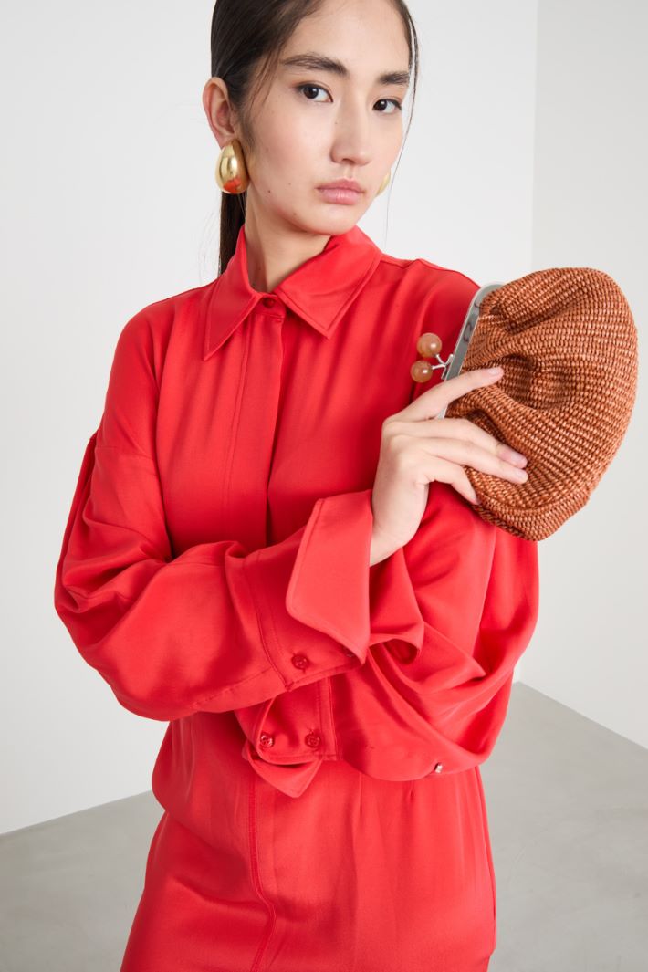 Raffia-effect clutch Intrend - 5