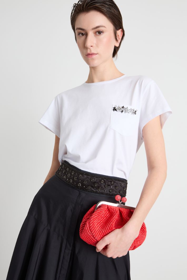 Raffia-effect clutch Intrend - 5