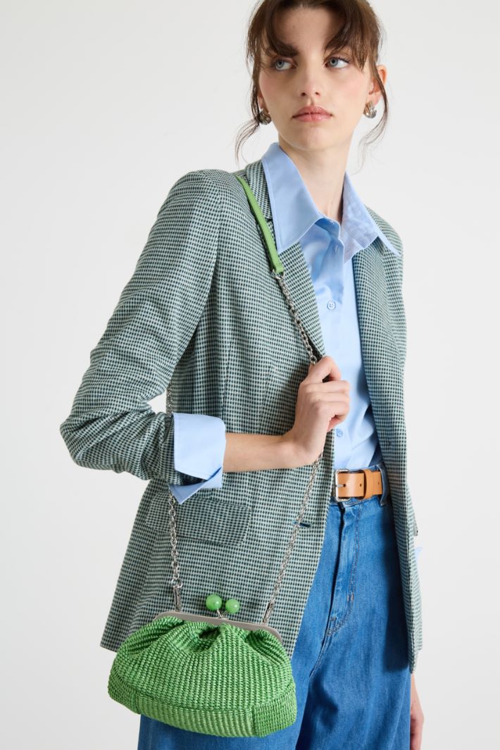 Pochette effetto rafia Intrend - 5