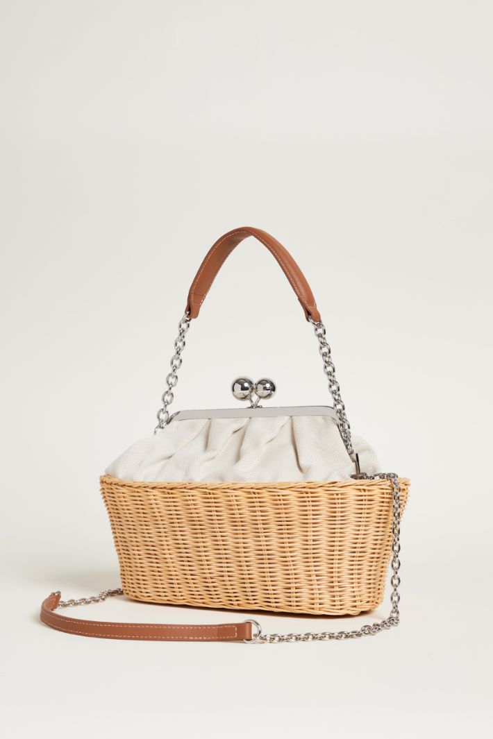 Clutch in tela e rattan Intrend - 2