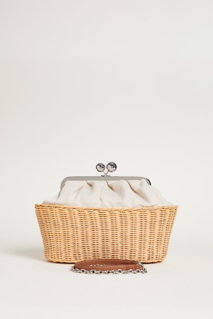 Clutch in tela e rattan Intrend - 3