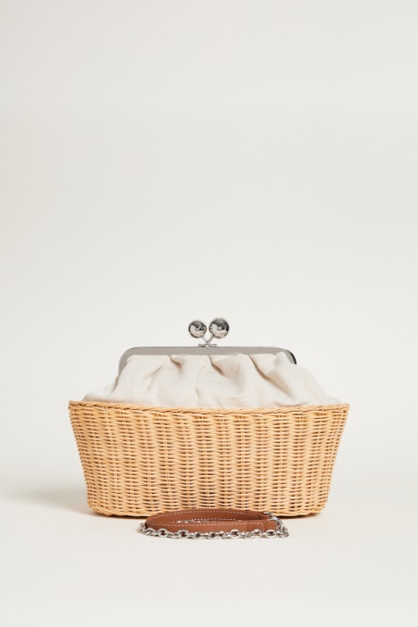 Clutch in tela e rattan