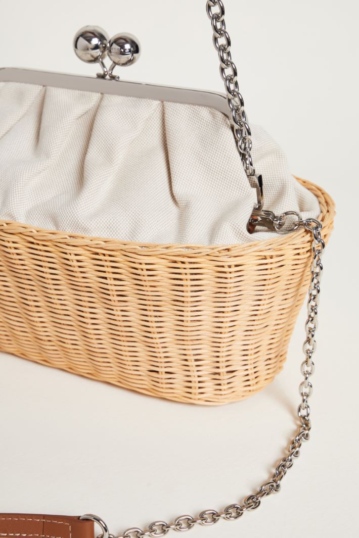 Clutch in tela e rattan Intrend - 4