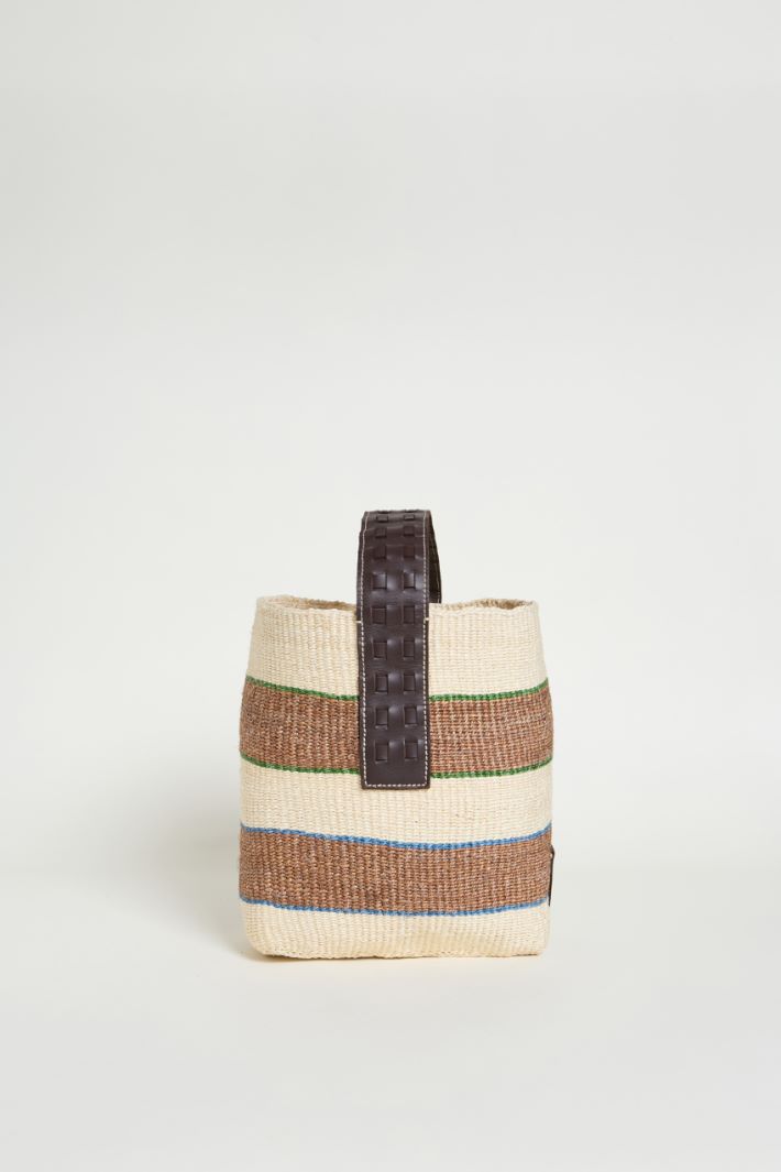 Small natural rope bucket bag Intrend