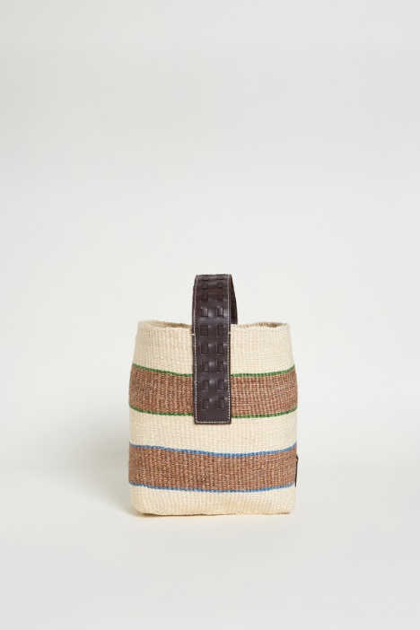 Small natural rope bucket bag Intrend