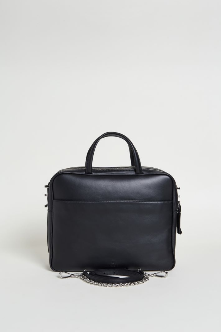 Medium leather bowling bag Intrend - 3