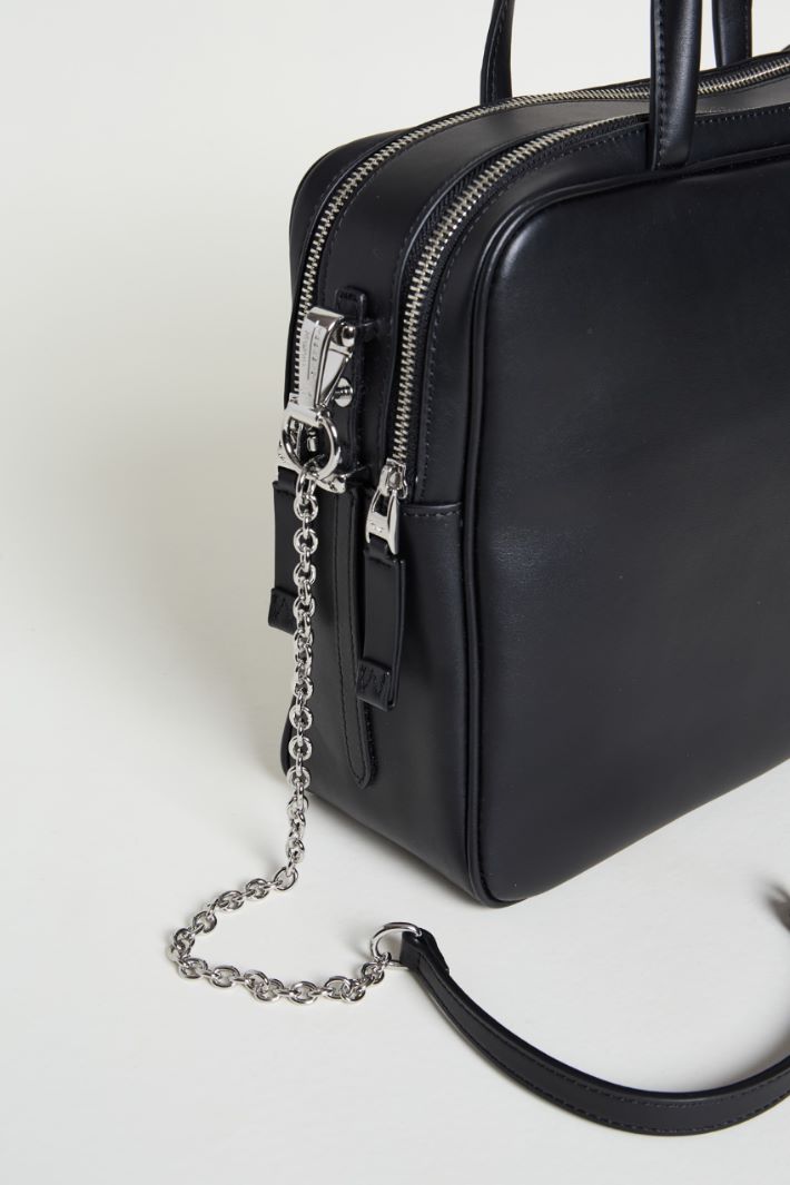 Medium leather bowling bag Intrend - 4