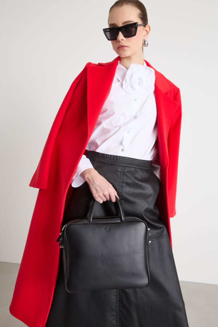 Medium leather bowling bag Intrend - 5