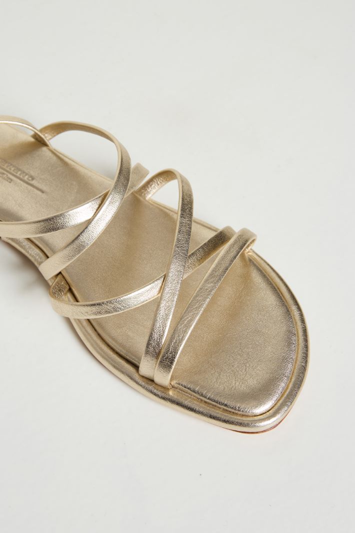 Metallic nappa leather sandals Intrend - 4