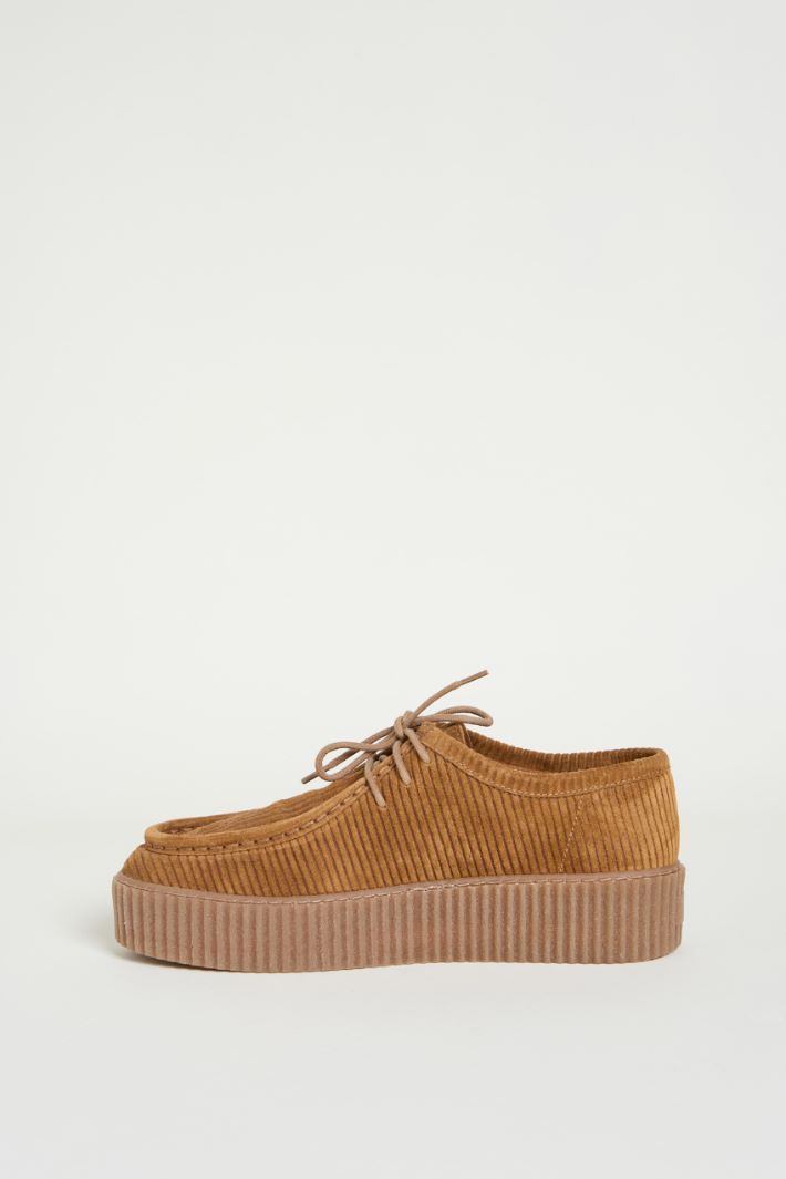 Fine-ribbed suede Derby shoes Intrend - 3