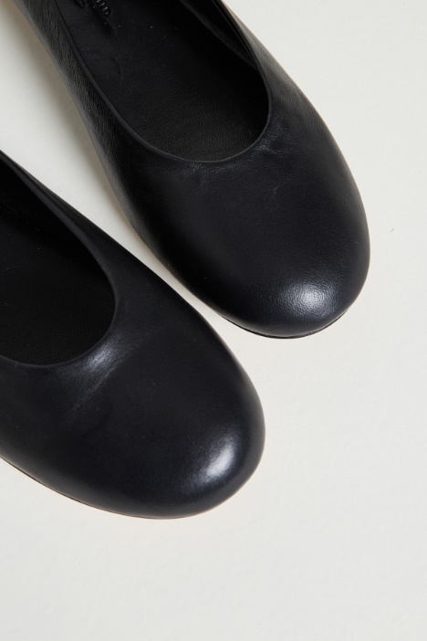 Ballerina flat in pelle