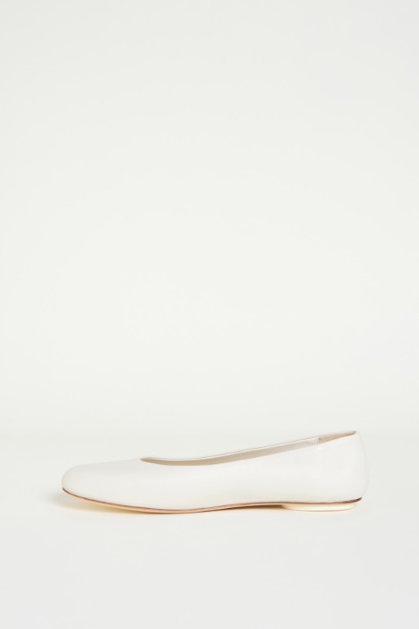Ballerina flat in pelle