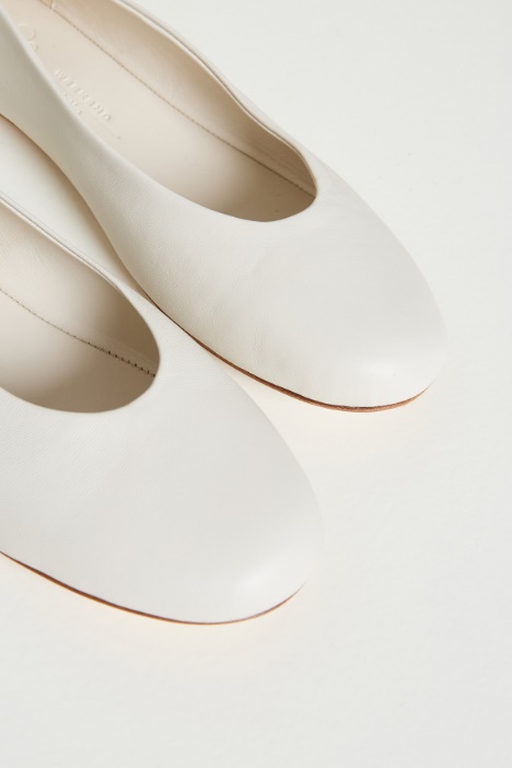 Ballerina flat in pelle