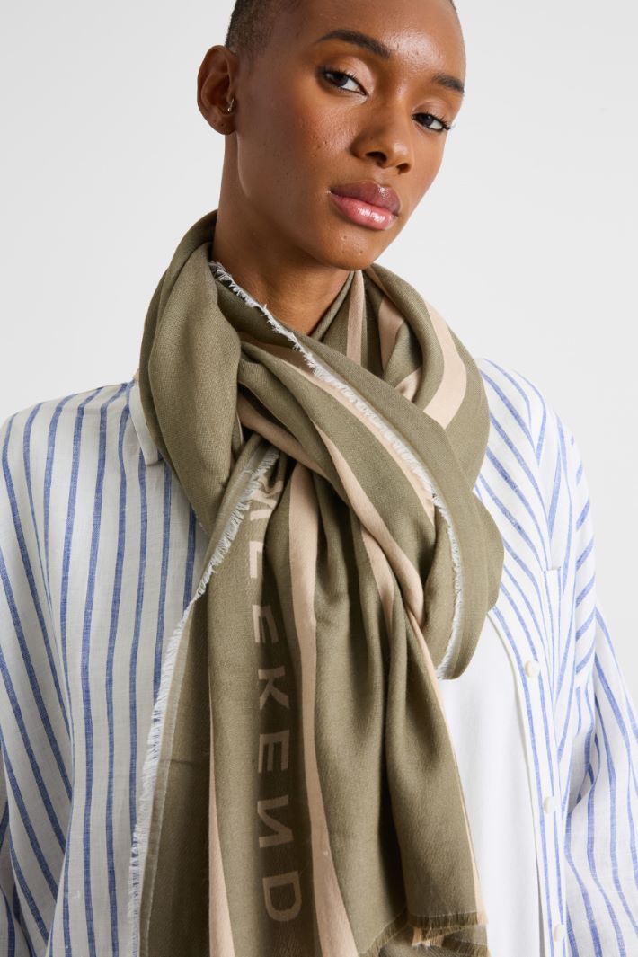 Viscose and cotton jacquard stole Intrend