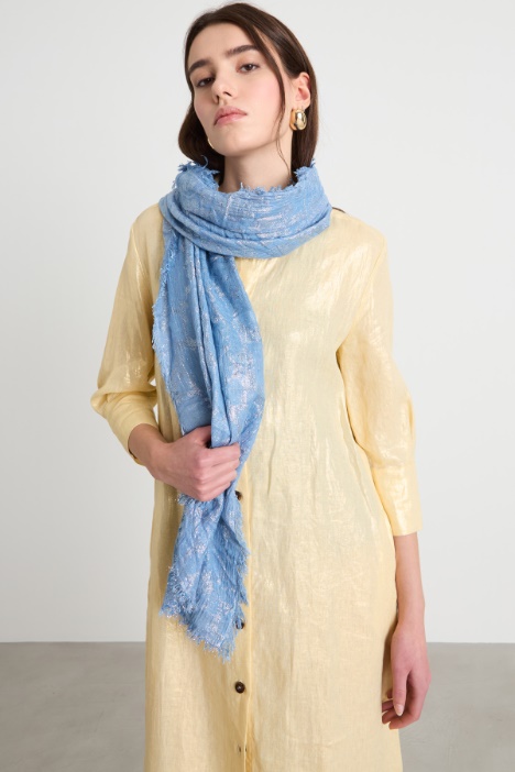 Laminated jacquard stole Intrend