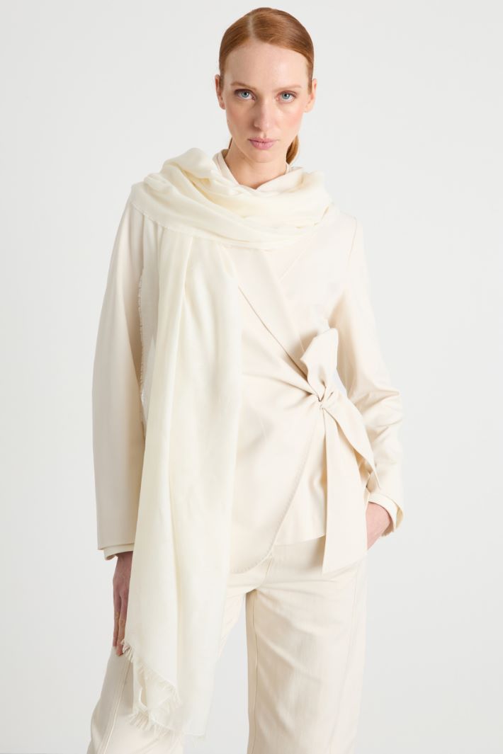 Oversized Fringed Stole Intrend