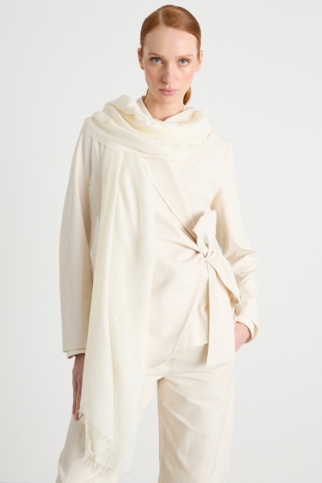 Oversized Fringed Stole Intrend